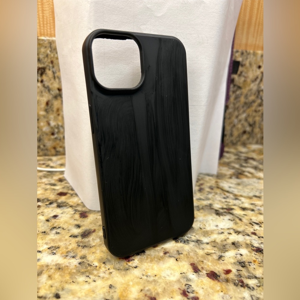 Black iPhone 14 silicone phone case